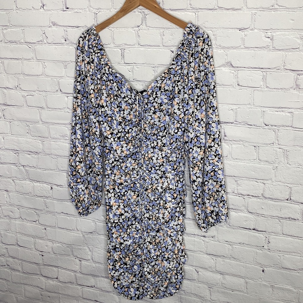 Fore Collection Floral Ruched Mini Dress - Picture 6 of 12